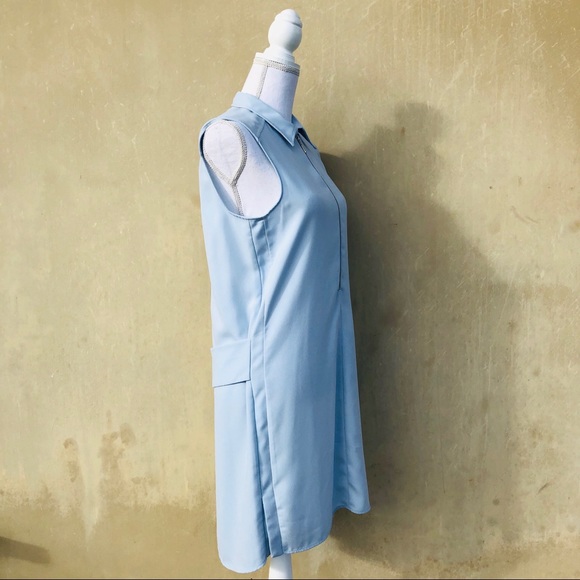ZARA trf light blue casual dress small - Picture 2 of 7